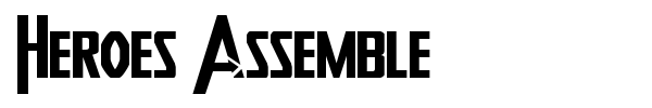 Heroes Assemble font preview