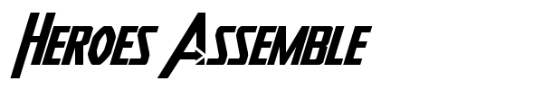 Heroes Assemble font preview