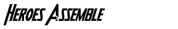 Heroes Assemble font preview