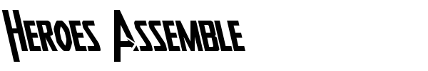 Heroes Assemble font preview