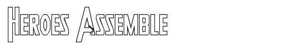 Heroes Assemble font preview