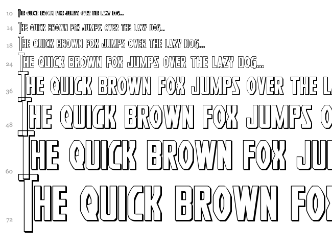 Heroes Assemble font waterfall