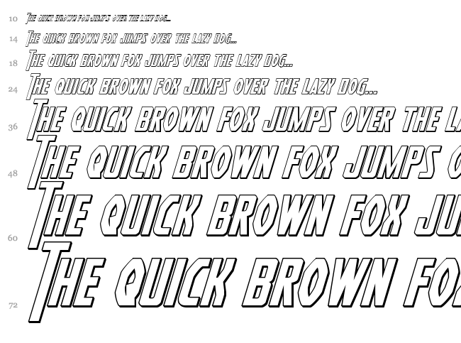 Heroes Assemble font waterfall