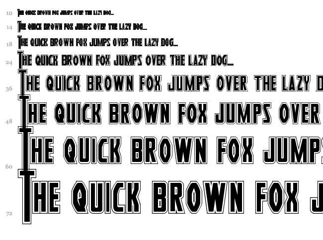 Heroes Assemble font waterfall