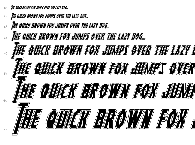 Heroes Assemble font waterfall