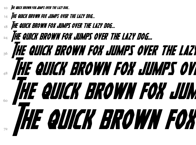 Heroes Assemble font waterfall