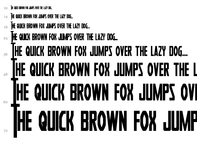 Heroes Assemble font waterfall