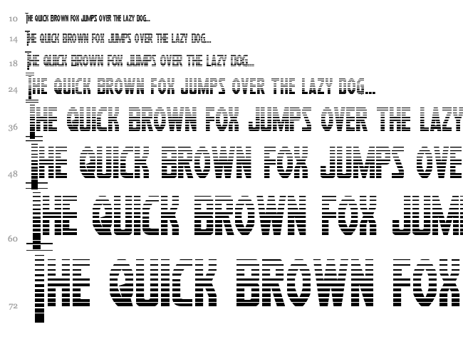 Heroes Assemble font waterfall