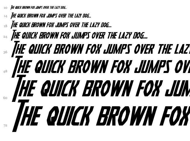 Heroes Assemble font waterfall