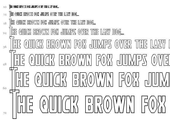 Heroes Assemble font waterfall