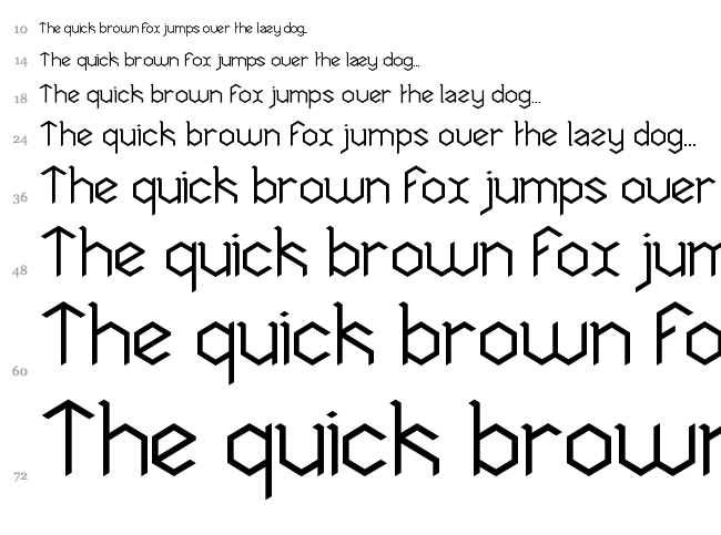 Hexa font waterfall