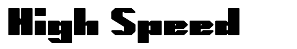 High Speed font