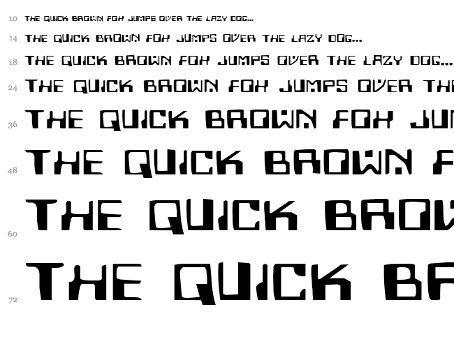 Homemade Robot font waterfall