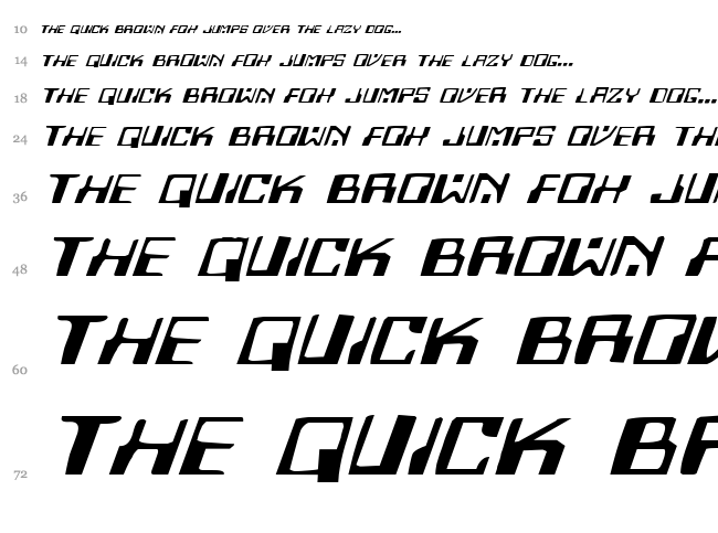 Homemade Robot font waterfall