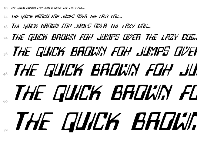 Homemade Robot font waterfall