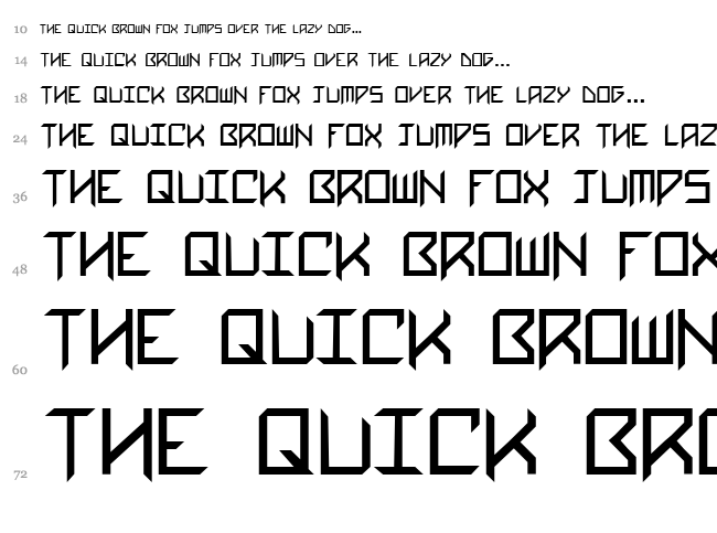 Im Not Lazy font waterfall