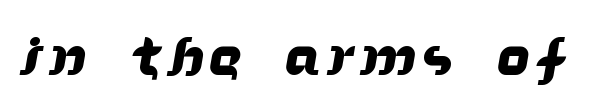 In the Arms of Sleep font