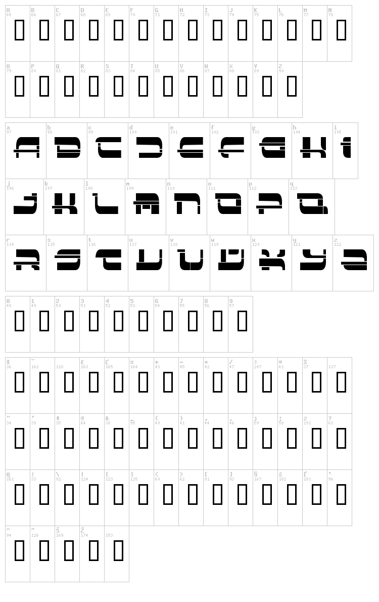 Insert font map