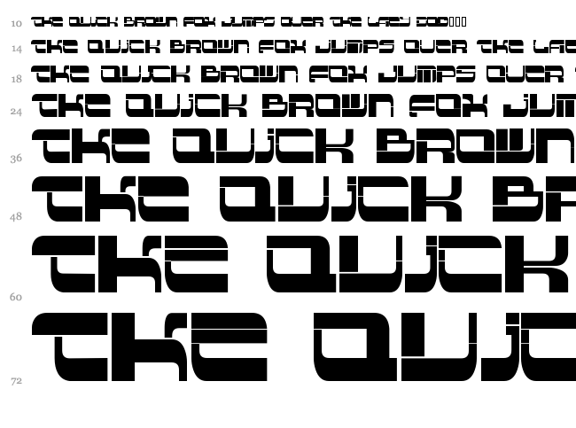 Insert font waterfall