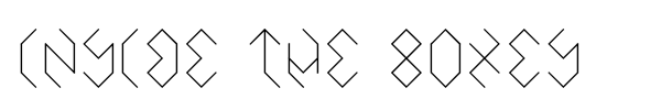 inside the boxes font