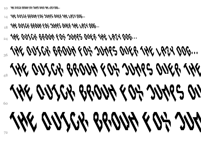 Instability font waterfall