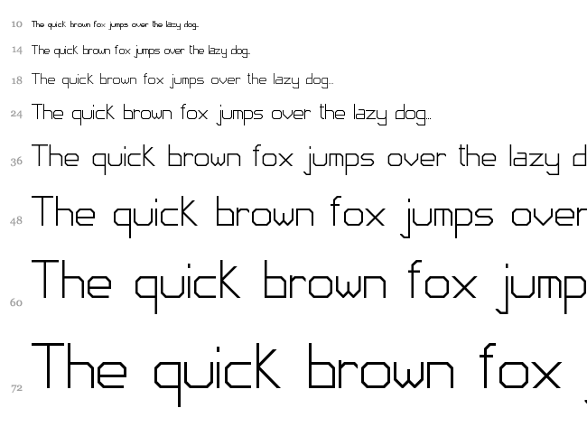 JD Code font waterfall