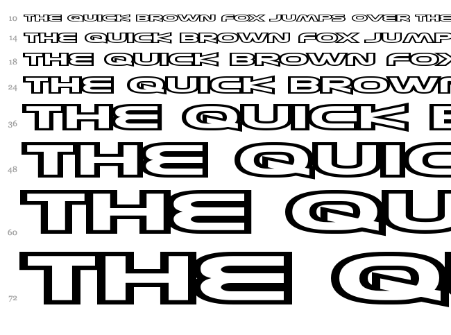 Joy Circuit font waterfall