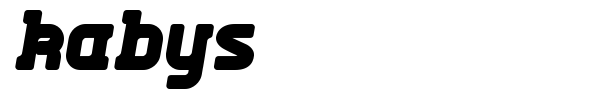 Kabys font
