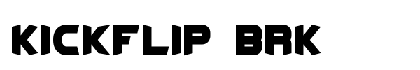 Kickflip BRK font