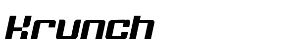 Krunch font