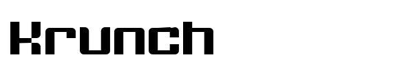 Krunch font preview