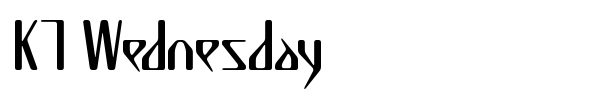 K7 Wednesday font