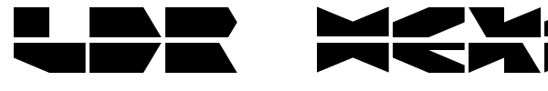 LDR Hexatron font