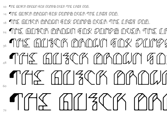 Leptoc font waterfall