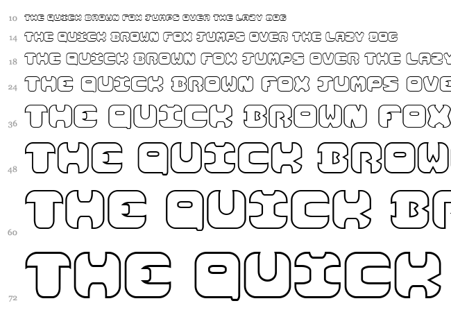 Lost Area font waterfall