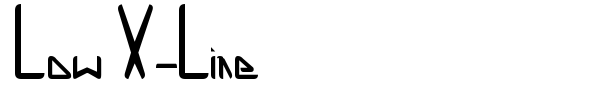 Low X-Line font