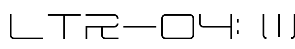 LTR-04: Wireflame font