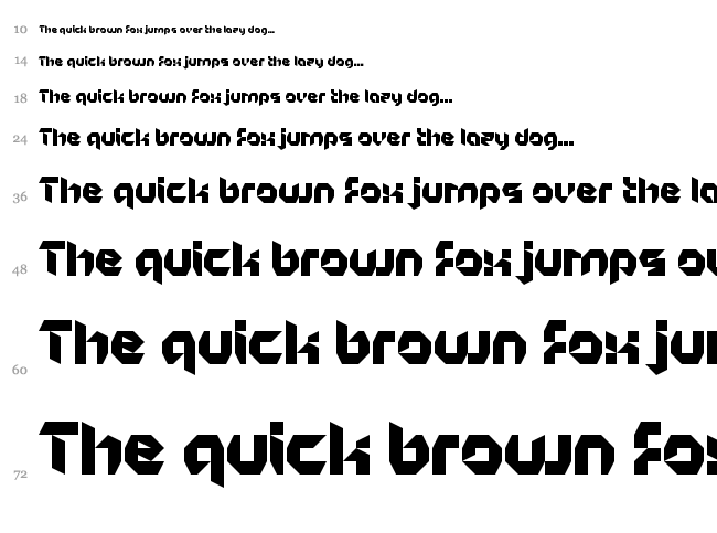 Lycra font waterfall