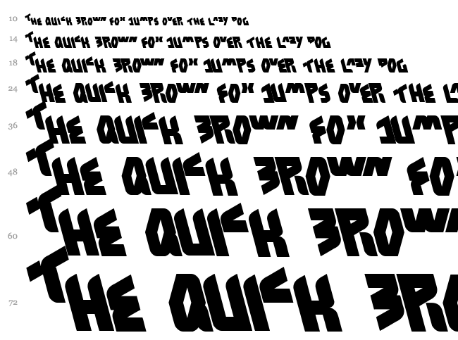 Master font waterfall