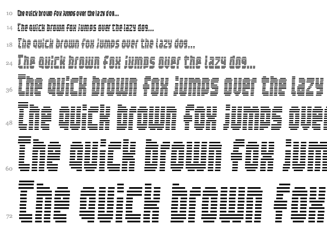Maximum Security font waterfall