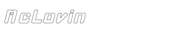 McLovin font preview