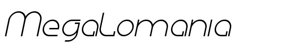 Megalomania font preview