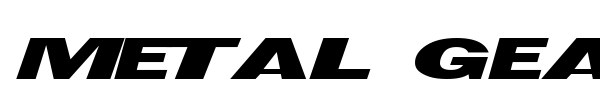 Metal Gear Solid font