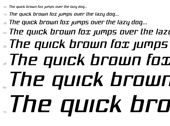 Mobitale font waterfall