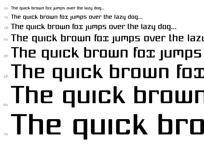 Mobitale font waterfall