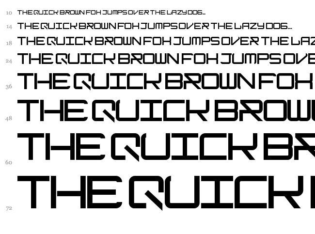 Modernism font waterfall