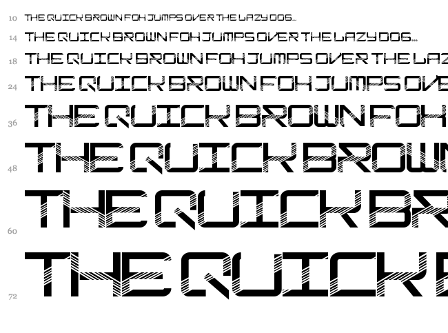 Modernism font waterfall