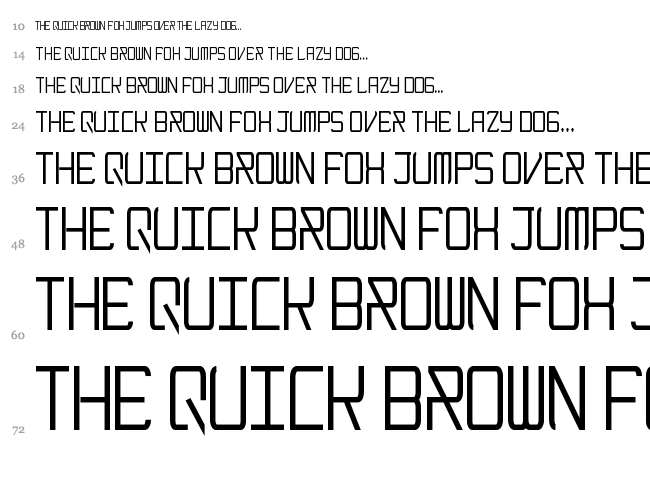 Modernism font waterfall