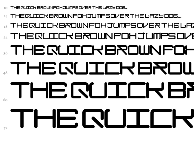 Modernism font waterfall