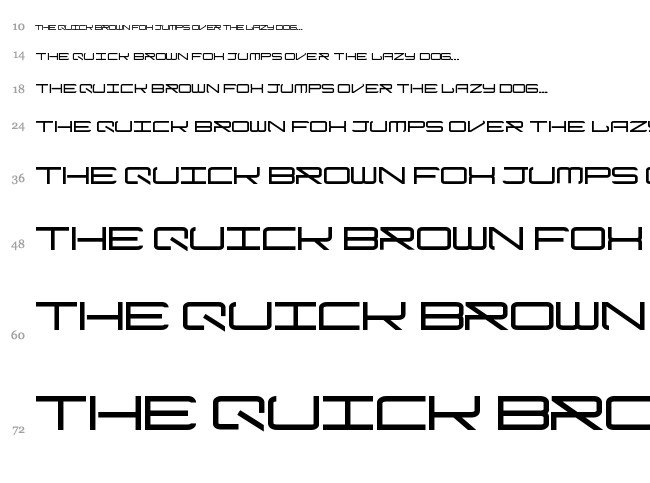 Modernism font waterfall